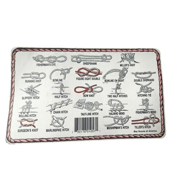 Forty Knots Visual Aid For Knot Tying Card Official Boy Scouts Of America Durabl - Picture 2 of 4